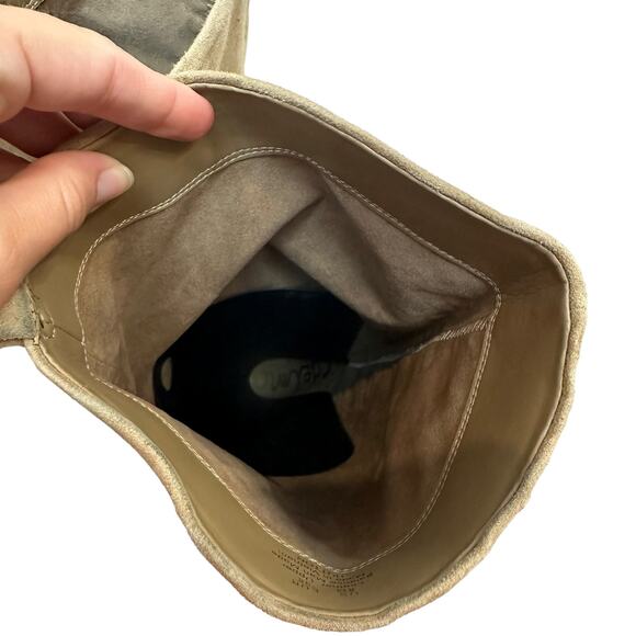 Sam Edelman Hutton  Over-The-Knee Boot Suede Tan Leather Pull On Heeled 8 - Picture 11 of 11